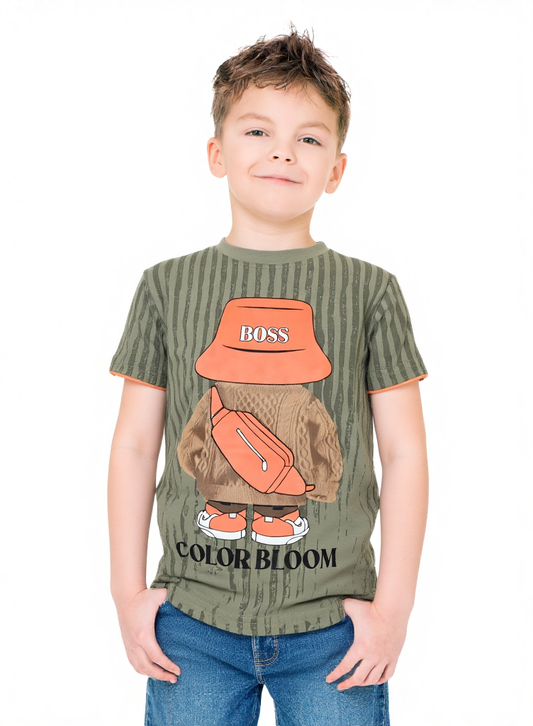 “BOSS” Printed T-Shirt – Cotton Spandex Comfort