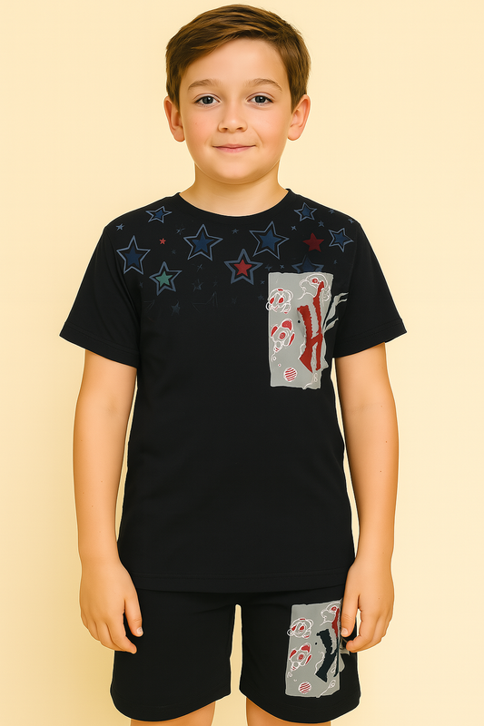 Kids Cotton Half Sleeve Cord Set with Fun Prints – Age 2-16 Years