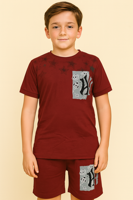 Stretchable Cotton Kids Cord Set – Half Sleeve Casual Wear