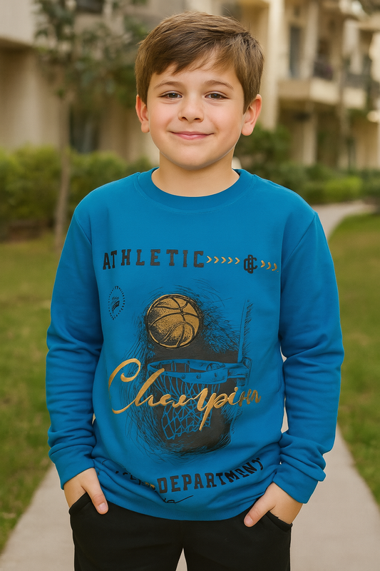 Comfy Tencel Looper Winter T-Shirt for Kids-Full Sleeve T shirt