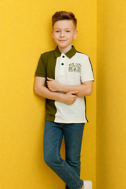 Classic Pique Polo T-Shirt for Kids – Lightweight & Trendy