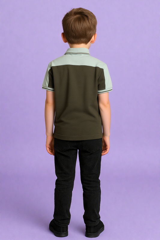 Lycra Pique Stretch Collar Tee for Kids – Active Daywear