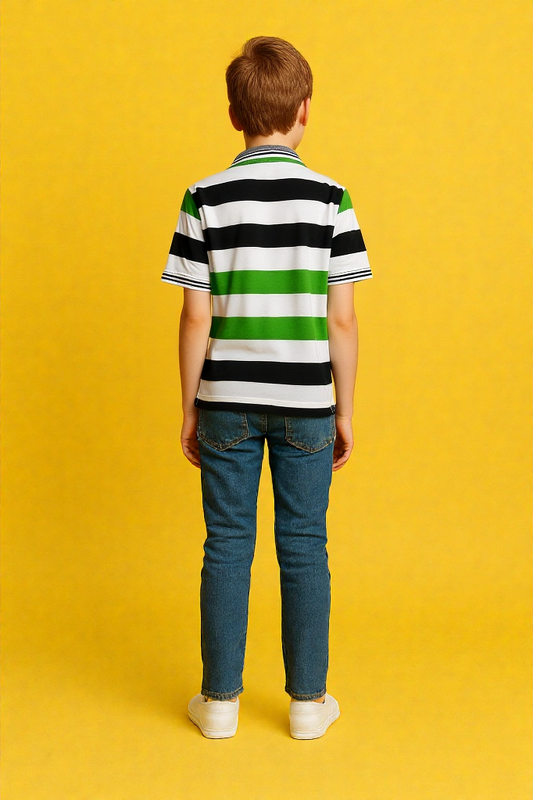 Pique Cotton Polo-Style T-Shirt – Smart Look for Kids