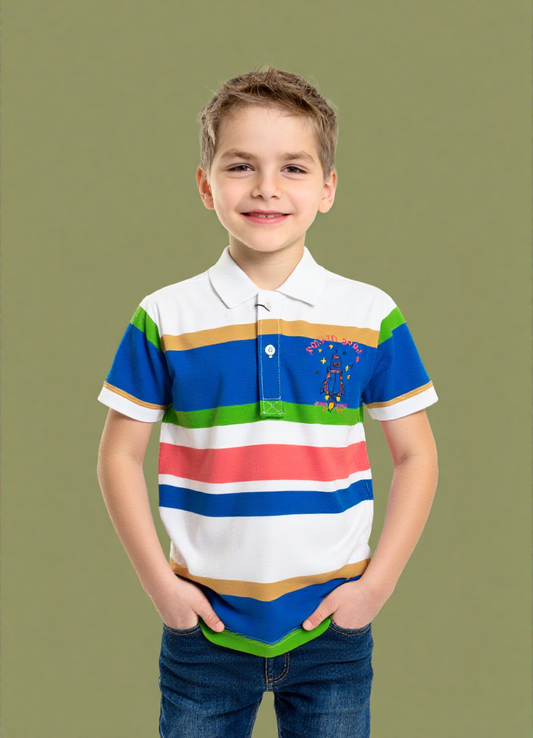 Cool Fit Looper Stretch Collar Tee – For Boys