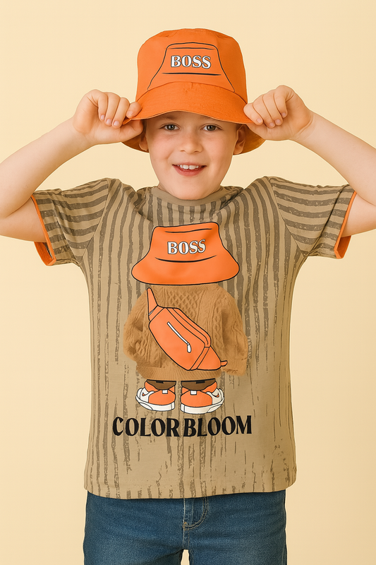 “BOSS” Printed Boy's T-Shirt-All Day Comfort