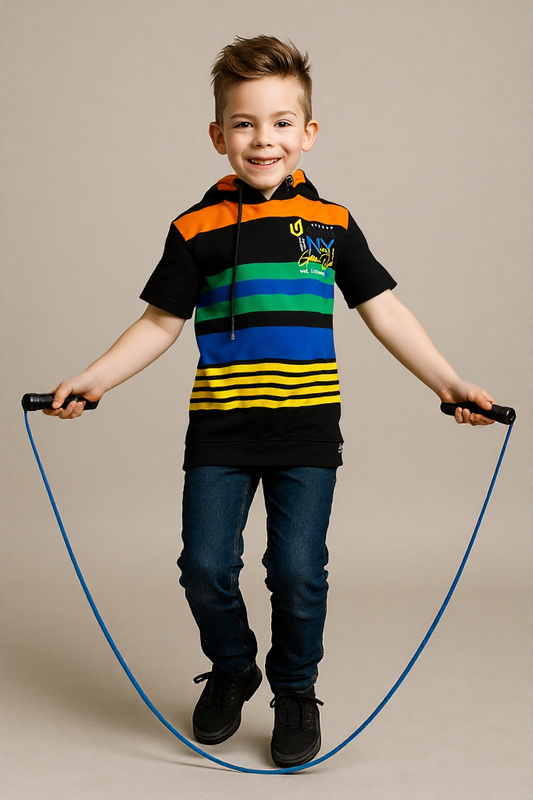 Boy's Hood T-Shirt – Ultra Soft & Stretch Fit