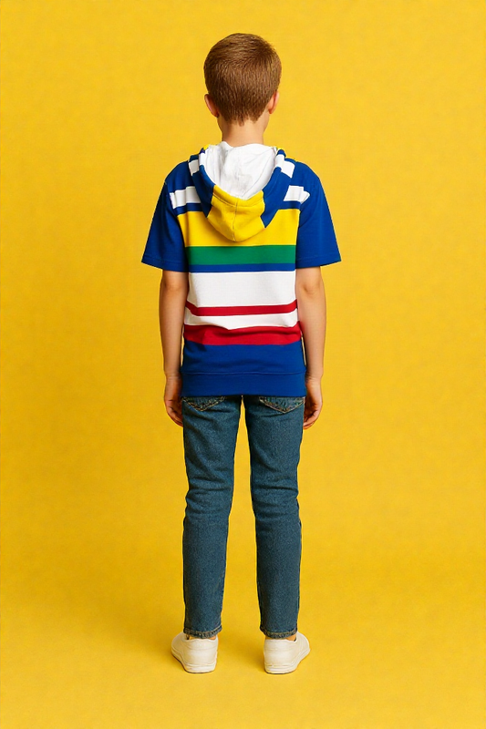 Looper Knit Stretch Hood T-Shirt for Kids – Activewear Comfort