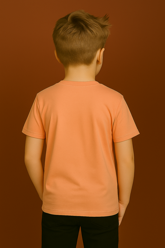 Kids Cotton Plain T-Shirt – Round Neck & Comfy Fit