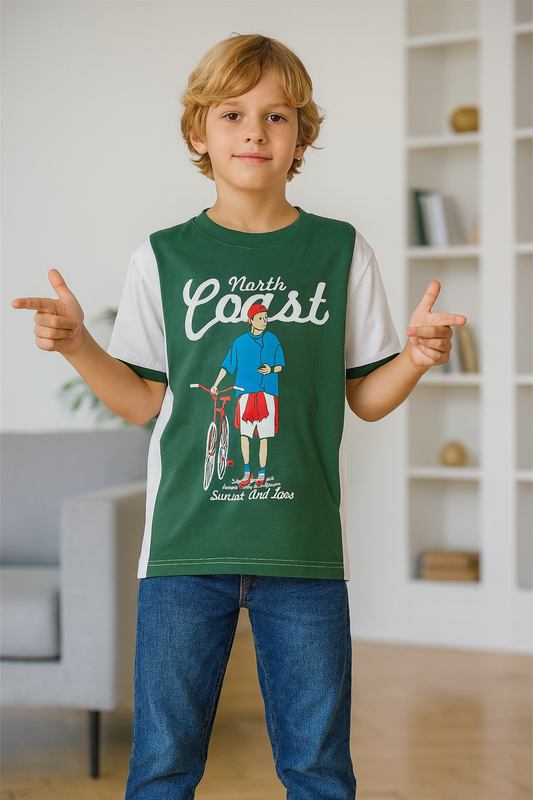 Cool Graphics Cotton T-shirt-Casual Wear for Kids – Perfect Fit & Comfort