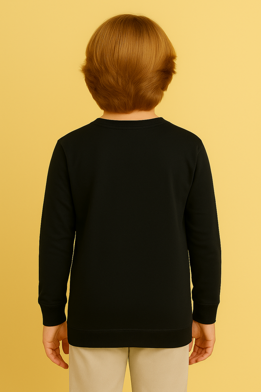 Black Graphic T-Shirt for Boys – Trendy Cotton Wear