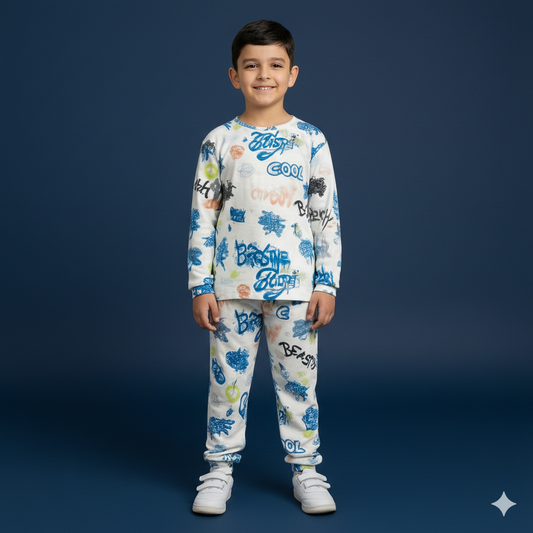 Modern Prints Cord Set-Daily wear-Lycra Fabric