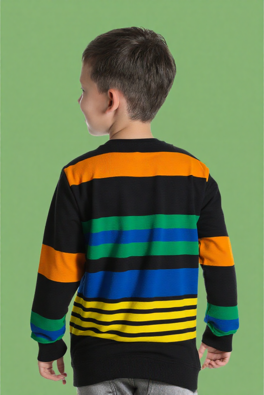 Multicolor Lycra Kids Tee – Soft Stretch & Premium Look