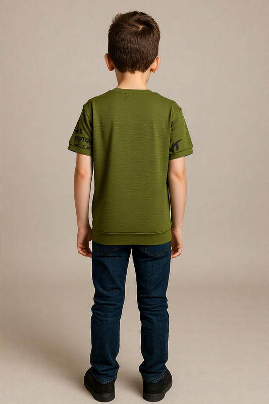 Stretchable Cotton Kids T-Shirt – Half Sleeve Casual Wear