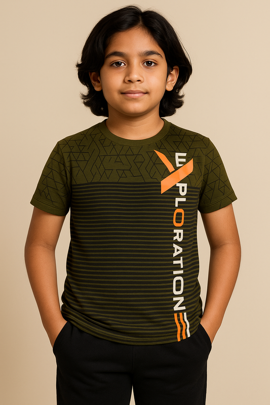 Looper Knit Graphic Tee for Kids – Smooth Touch Comfort